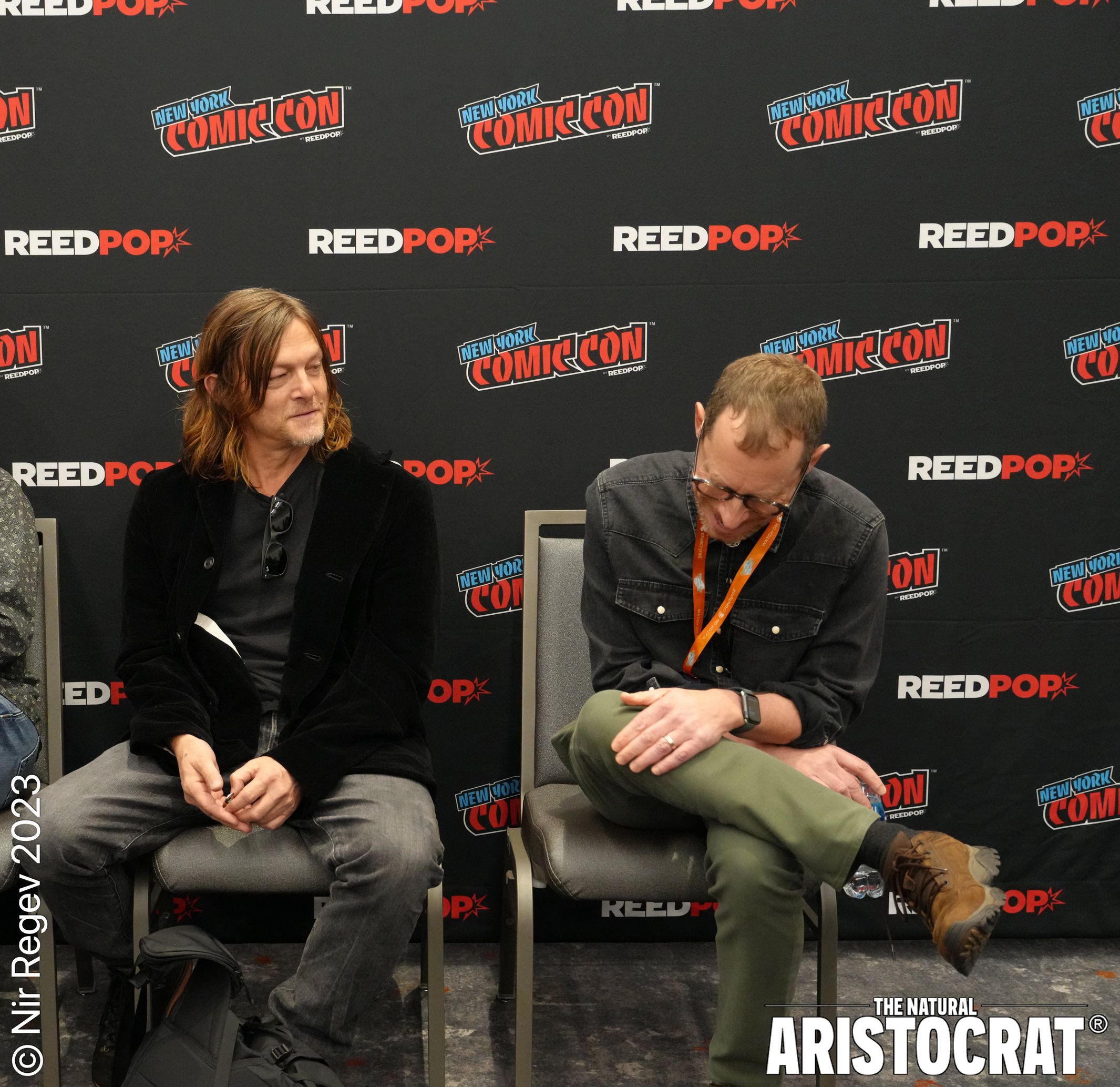 Norman Reedus (Daryl Dixon, Executive Producer), Scott M. Gimple (Chief Content Officer of the Walking Dead Universe). Photo Credit: © 2023 Nir Regev - The Natural Aristocrat®