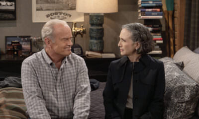 L-R: Kelsey Grammer as Frasier Crane and Bebe Neuwirth as Dr. Lilith Sternin in Frasier, episode 7, season 1 streaming on Paramount+, 2023. Photo credit: Chris Haston/Paramount+