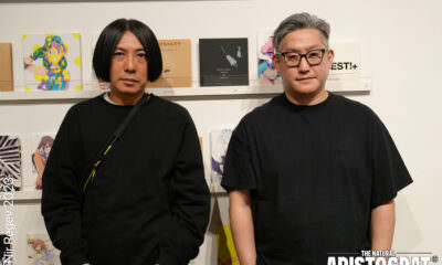 Studio TRIGGER's Shigeto Koyama and artist Tsuyoshi Kusano. Photo Credit: © 2023 Nir Regev - The Natural Aristocrat®