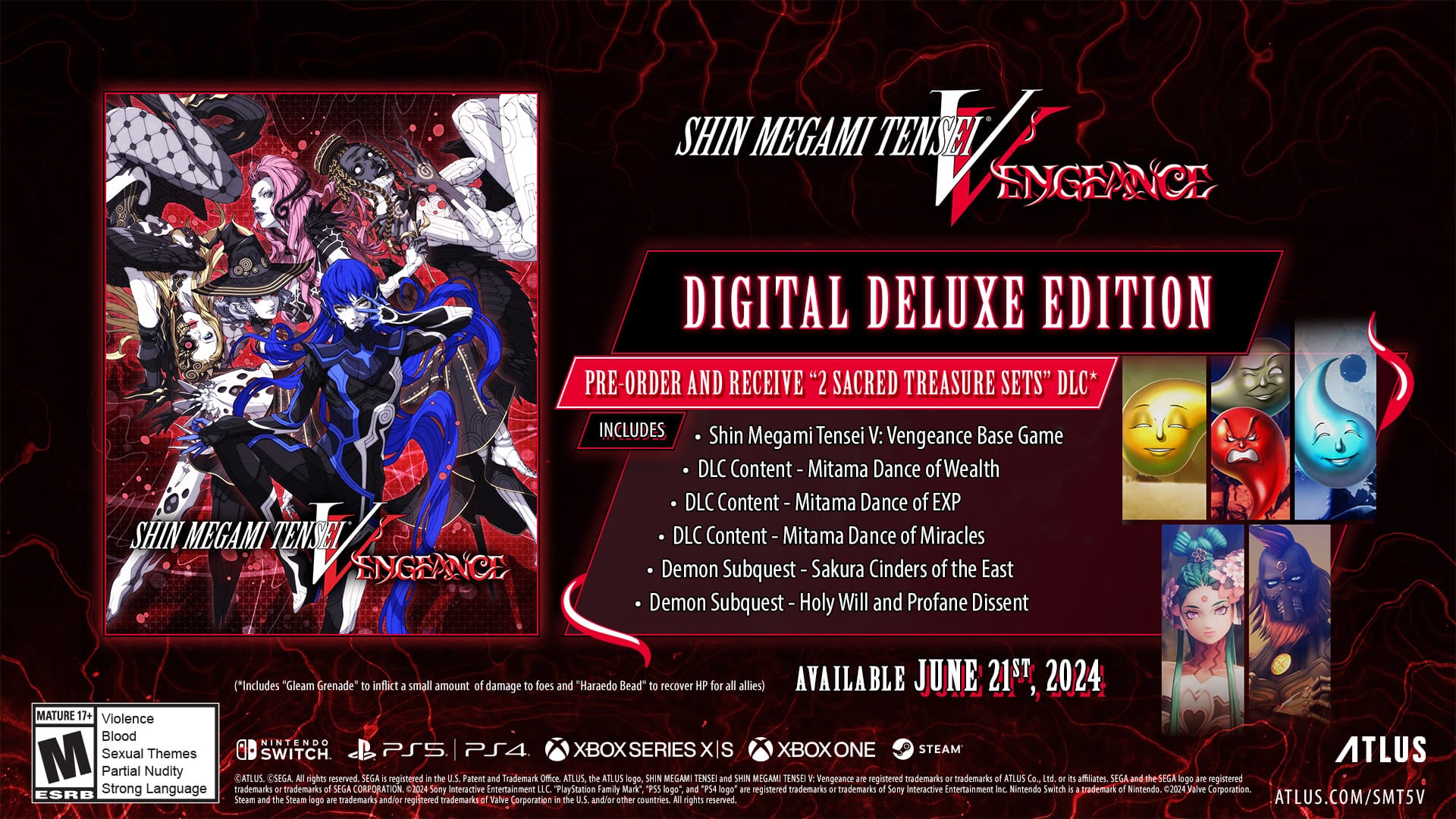 Shin Megami Tensei Vengance Digital Deluxe Edition. Promo Photo provided by ATLUS