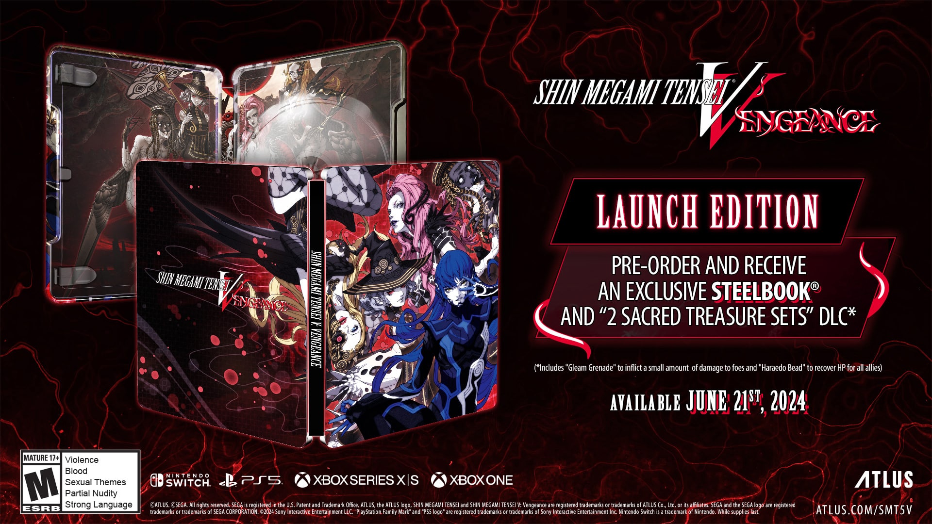 Shin Megami Tensei Vengance Launch Edition. Promo Photo provided by ATLUS