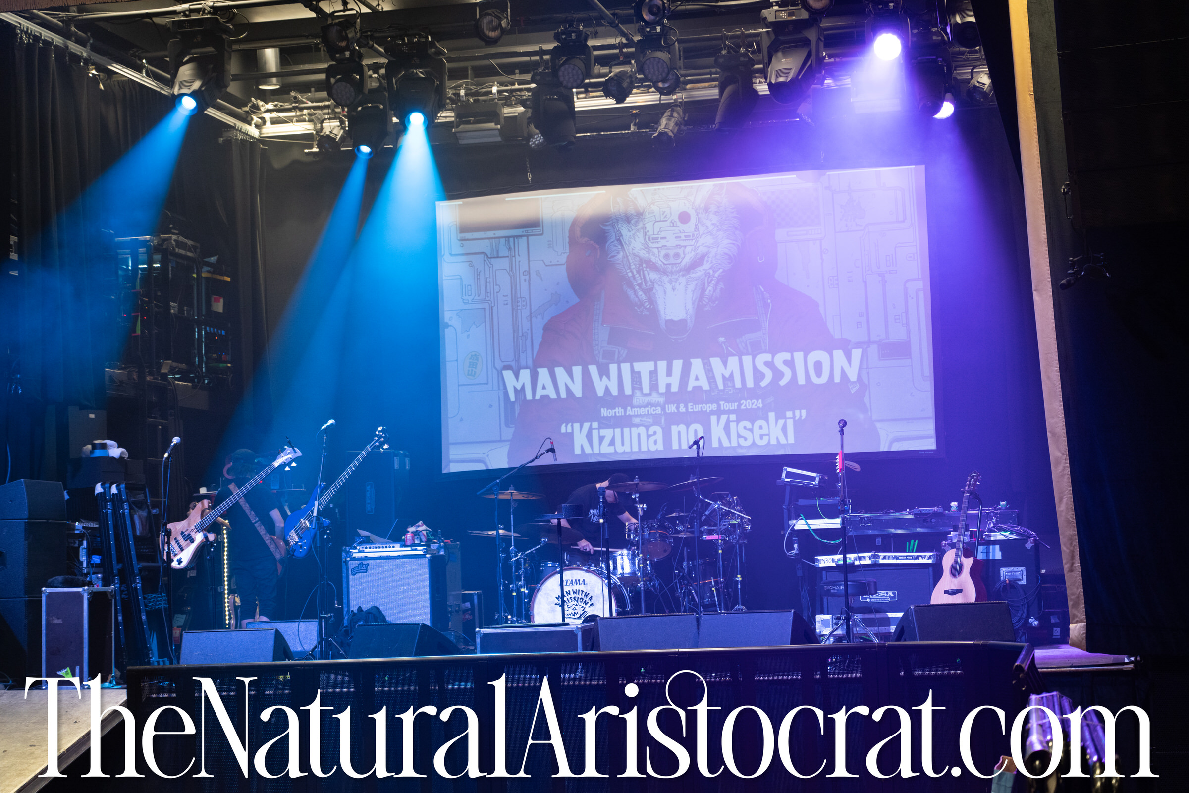 Man with a Mission stage before concert at Irving Plaza. Photo Credit: © 2024 Nir Regev / TheNaturalAristocrat.com