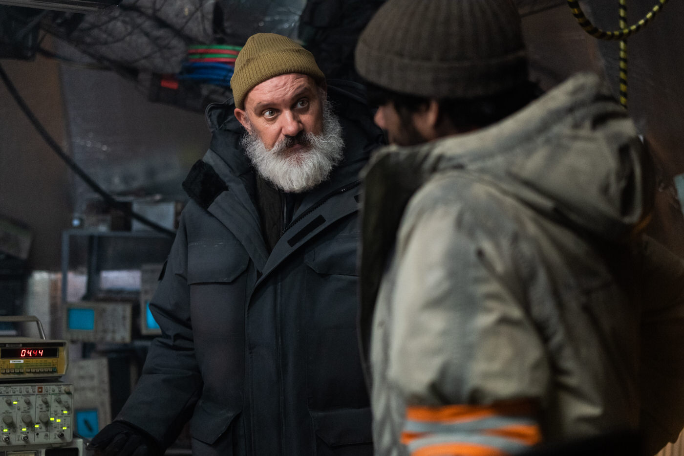 Mike O'Malley, Sam Otto - Snowpiercer (Season 4, Episode 4). Photo Credit: David Bukach/AMC