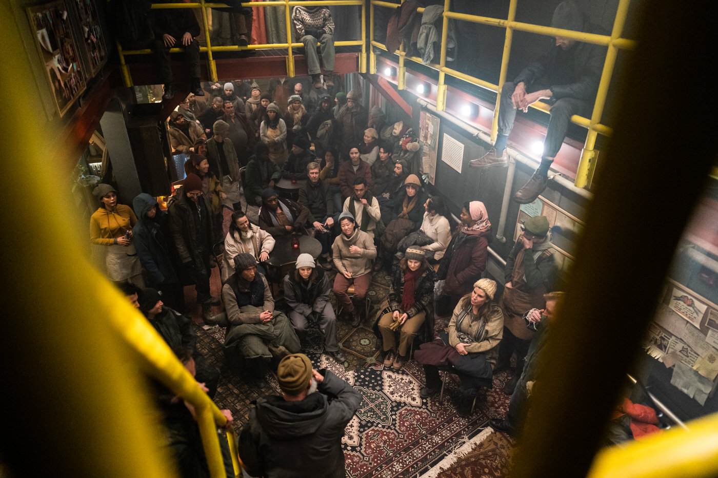 Mike O'Malley, Chelsea Harris - Snowpiercer (Season 4, Episode 4). Photo Credit: David Bukach/AMC