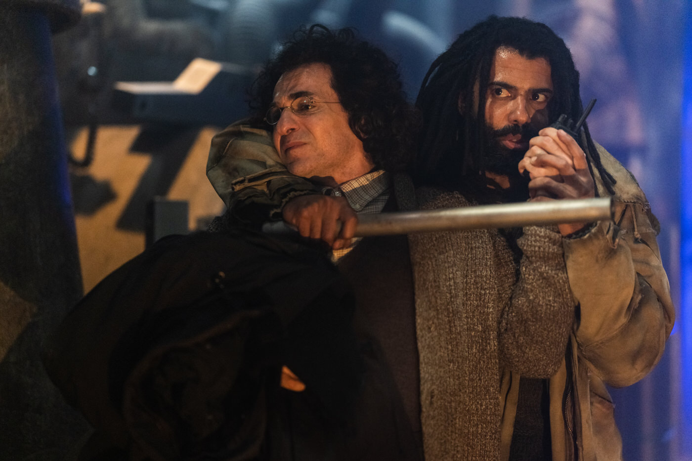 Daveed Diggs, Michael Aronov - Snowpiercer (Season 4, Episode 4). Photo Credit: David Bukach/AMC