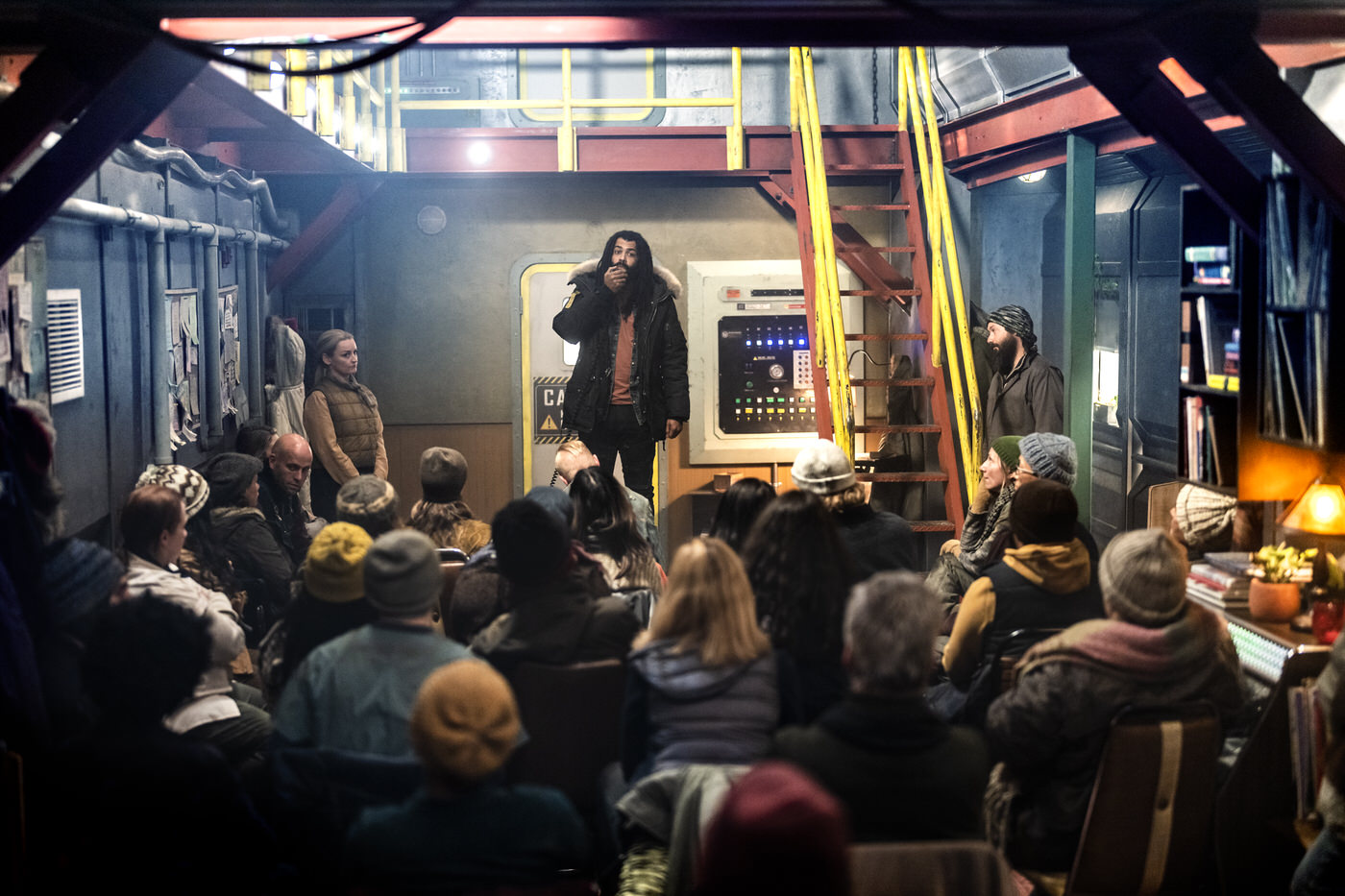 Daveed Diggs, Alison Wright - Snowpiercer (Season 4, Episode 3). Photo Credit: David Bukach/AMC