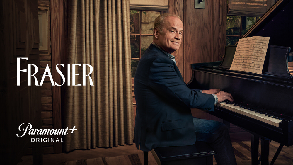 Key art featuring Kelsey Grammer as Frasier Crane in Frasier, streaming on Paramount+, 2023. Photo credit: Pamela Littky/Paramount+