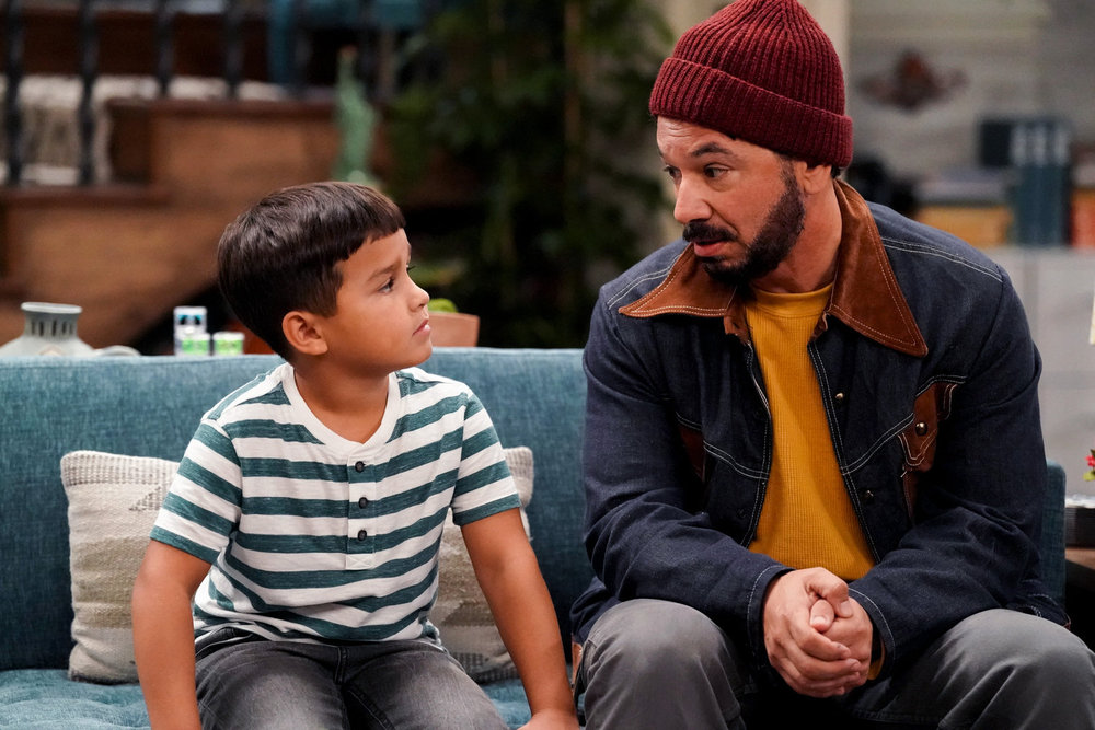 LOPEZ VS LOPEZ -- "Lopez vs Wedding" Episode 301 -- Pictured: (l-r) Brice Gonzalez as Chance, Al Madrigal as Oscar -- (Photo by: Nicole Weingart/NBC)