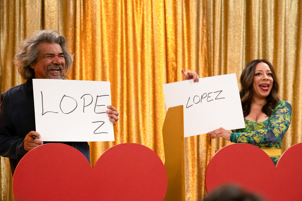 LOPEZ VS LOPEZ -- "Lopez vs Wedding" Episode 301 -- Pictured: (l-r) Selenis Leyva as Rosie, George Lopez as George -- (Photo by: Nicole Weingart/NBC)