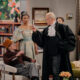 L-R: Nicholas Lyndhurst as Alan, Toks Olagundoye as Olivia, Kelsey Grammer as Frasier and Paolo Andino as Grimsby in Frasier episode 9, season 2 streaming on Paramount+, 2024. Photo credit: Chris Haston/Paramount+