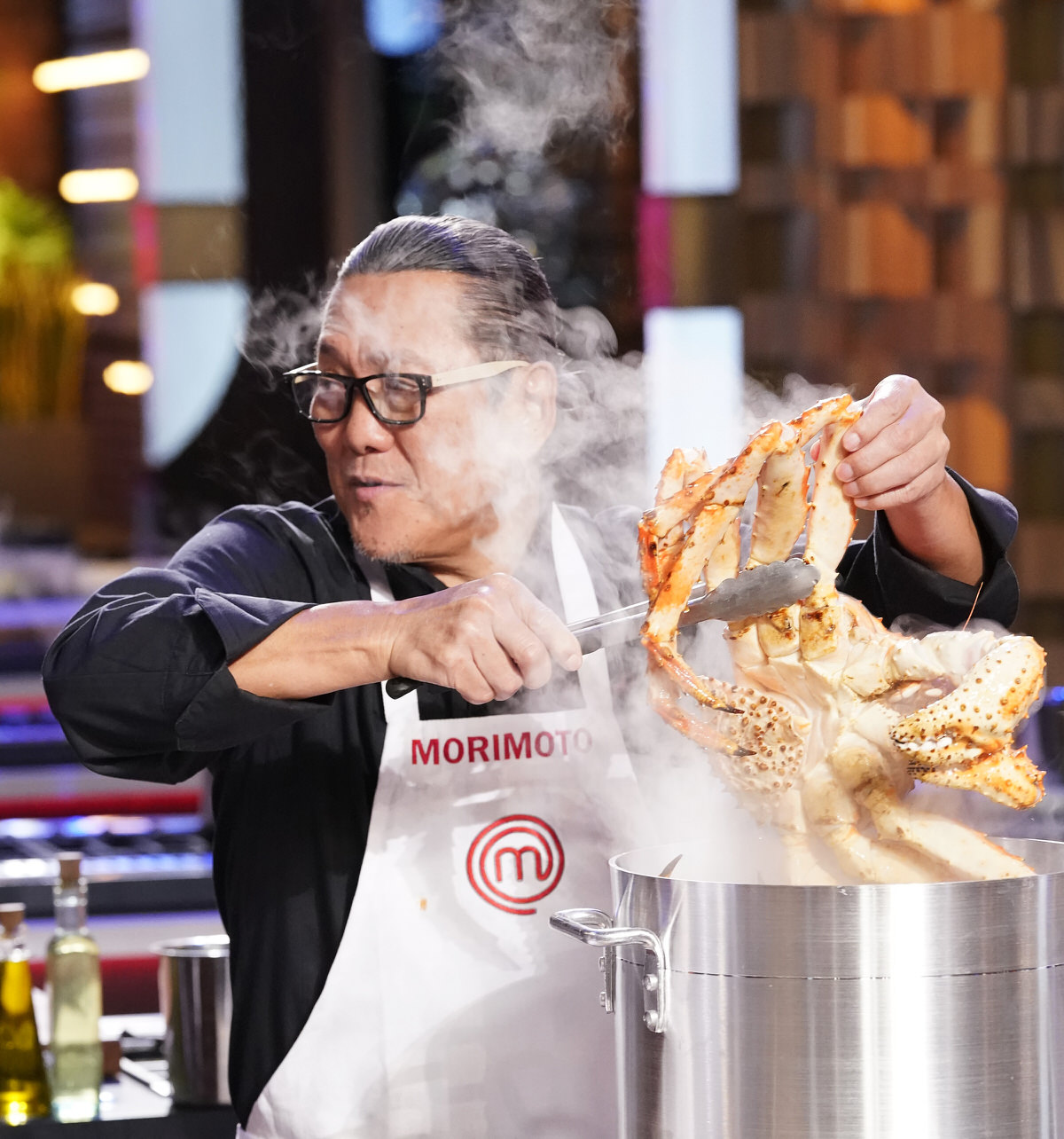 MASTERCHEF: Special guest chef Masaharu Morimoto in the King of the Crabs episode of MASTERCHEF airing Wednesday, July 24 (8:00-9:00 PM ET/PT) on FOX. © FOX MEDIA LLC. CR: Greg Gayne/ FOX.