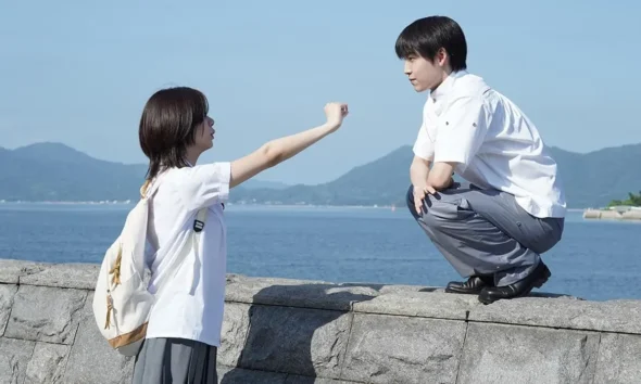 Elaiza Ikeda as Miyuki Ishida and Kei Adachi as Yasuhiko Sonoda. Rewrite (2025) movie still courtesy of Fantasia International Film Festival