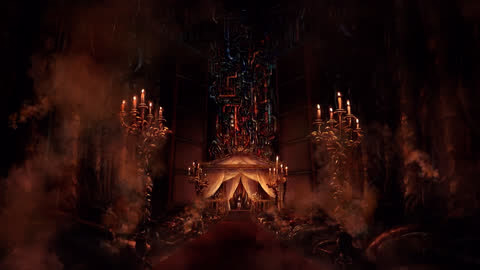 The candlelit hall