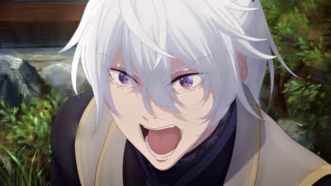 The silver-haired man shouting