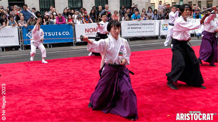 TATE Hatoryu NY performer Yuriko Miyake at Japan Parade 2023. Photo Credit: © 2023 Nir Regev - The Natural Aristocrat®