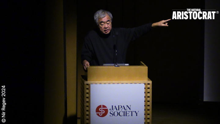 Kengo Kuma Presentation at Japan Society on February 9, 2024. Photo Credit: © 2024 Nir Regev - The Natural Aristocrat®
